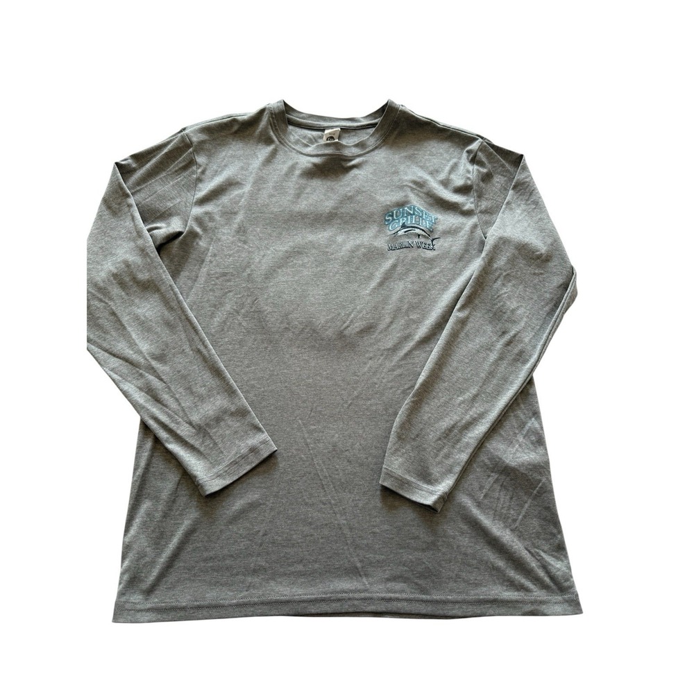 White Marlin Week Sunset Grille 2021 Men's Shirt Small Gray Ocean City MD